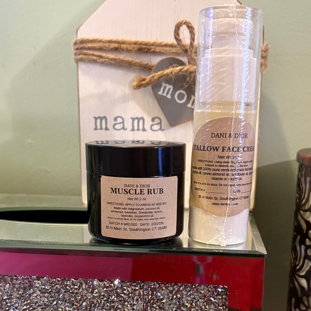 Dani & Dior Muscle Rub and Tallow Face Cream Set